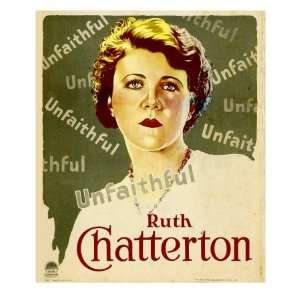 Unfaithful, Ruth Chatterton on Window Card, 1931 Premium Poster Print 