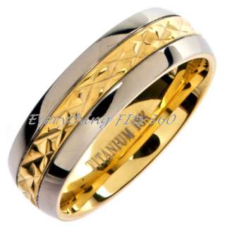  *Grade 5* Titanium Wedding Ring Band Comfort Fit 7mm Size 4  