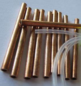 10) 3/4 (20mm) COPPER TUBES ( fly tying   tube flies )  