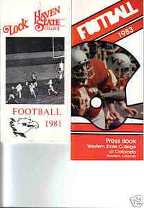 1981 Lock Haven State College Football Media Guide  