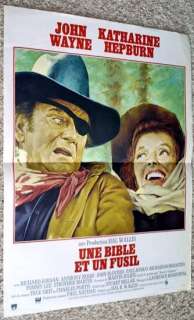 1975 Rooster Cogburn French Movie Poster   John Wayne  