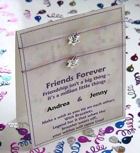 Personalised Best Friendship Wish Bracelet Duo Gift  