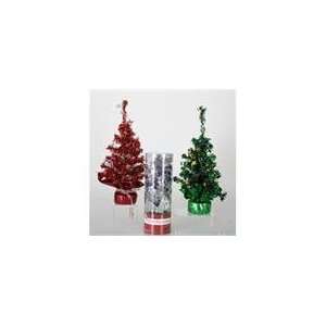   Silver Tinsel Table Top USB Artificial Christmas Tre