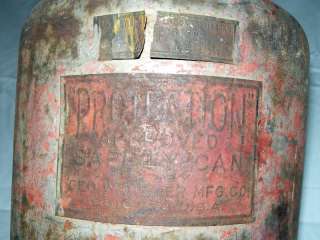   Antique Geo Diener Mfg Co Protection Safety Oil Gas Fuel Solvent Can