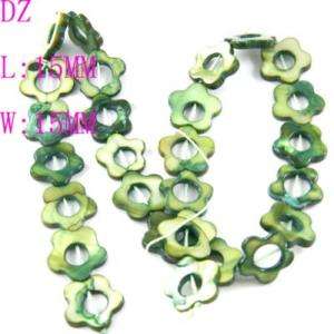 Z4311 15mm Mother Of Pearl Shell Gems Flower Loose bead  