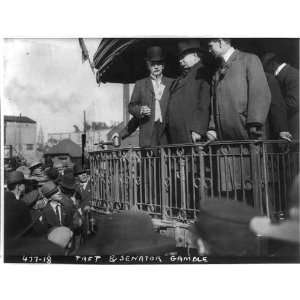  Photo William Howard Taft and Senator Gamble on back of 