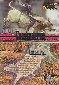 GRASSHOPPER PBR 1995 HIGH GEAR RODEO CARD #68 TOP BULL  