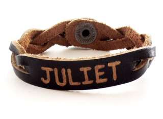 PERSONALIZED NAME ID LEATHER BRACELET   ENGRAVED GIFT  
