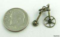 1800s BICYCLE CHARM   Sterling Silver Penny Farthing Big Wheel 