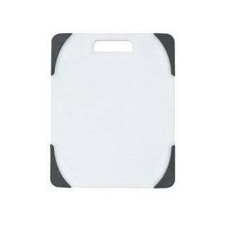 Farberware 8 by 10 Inch Poly Cutting Board with Gray Non Slip Corners