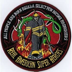  Fire Fighter Hero Embroidered Biker Cool Fireman Patch 