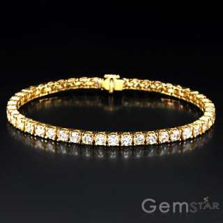 10 CARAT DIAMOND LADIES TENNIS BRACELET 18K YELLOW GOLD  