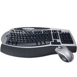  Microsoft Wireless Keyboard & Optical Mouse (Black/Silver 