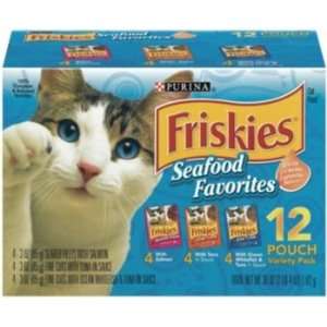  Friskies Seafood Favorites Pouched Cat Food Case Pet 