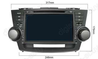   Touchscreen GPS DVD Player For Toyota Highlander 2008 2011 + Maps