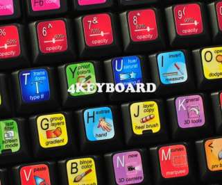 The Adobe Photoshop keyboard stickers are designed to improve your 
