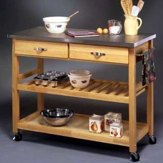 Home Styles Kitchen Island Cart with Stainless Steel Top 5217 95 
