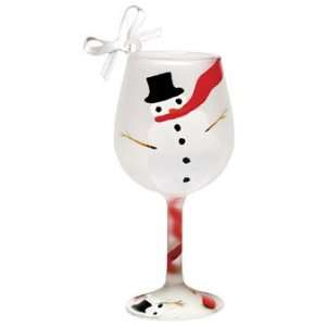  Lolita Wine Glass Christmas Ornament Frosty the Snowman 