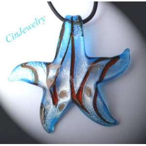  Murano Art Glass Pendant Necklace,star, Y08 Everything 