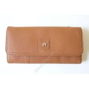 Etienne Aigner Morgan Honey Leather Clutch Wallet