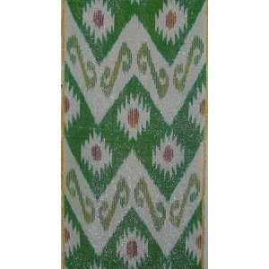   Handmade Uzbek Silk Ikat Adras Fabric 17200 by Yard Arts, Crafts