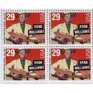Hank Williams Full Set 4 x 29 Cent US Postage Stamps Scot # 2723