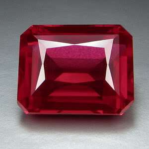 35.50Ct.AWESOME BLOOD RED RUBY OCTAGON LOOSE GEMSTONE  