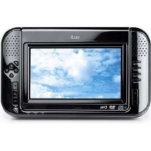  iLuv I1055 BLK 7 Inch Portable Tablet DVD Player with iPod 