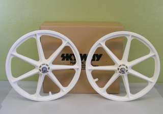 Description: Skyway Tuff Wheel 24 Cruiser Mag Wheels White NEW!!
