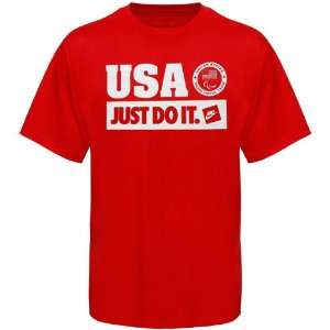  USA Olympic Team Red Just Do It Classic T shirt: Sports & Outdoors