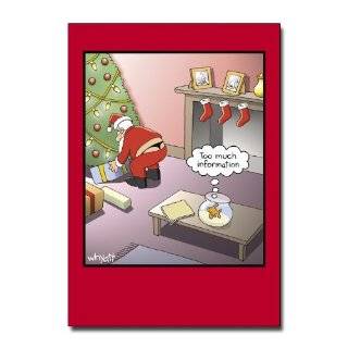     Set of 12 Funny Cartoon Christmas Cards & Envelopes by NobleWorks