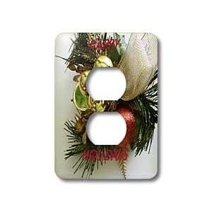   Christmas   Xmas Wrap   Light Switch Covers   2 plug outlet cover