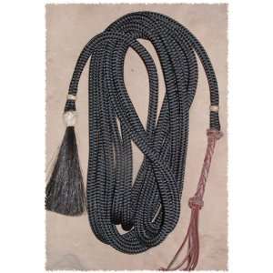  yacht rope mecate horse reins   black