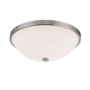   Flush Mount in Polished Nickel with Soft White glass: Home Improvement