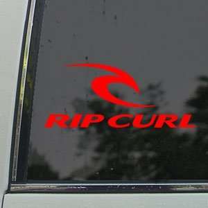 Rip Curl Red Decal Surf Skate Board Truck Window Red Sticker