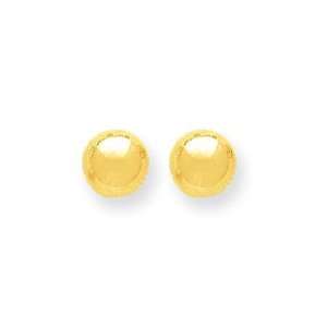  9 Ball Post Earrings in 14k Yellow Gold Jewelry