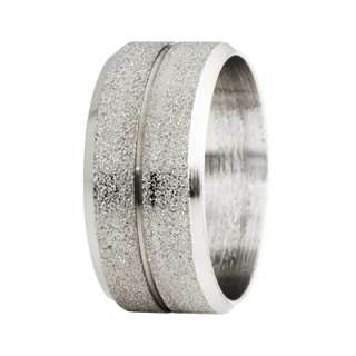 Mens Stainless Steel Rings w/ Sandblast Finish in Size 9, 10, 11, or 