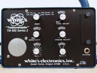   WHITES ELECTRONICS Treasuremaster TM600 Series METAL DETECTOR  