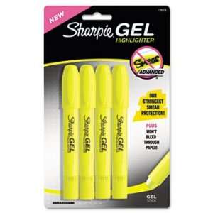 Gel Highlighter, Bullet Tip,Yellow, 4/Pk Electronics