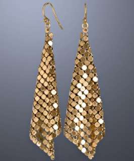 Max antique gold mesh triangle earrings  