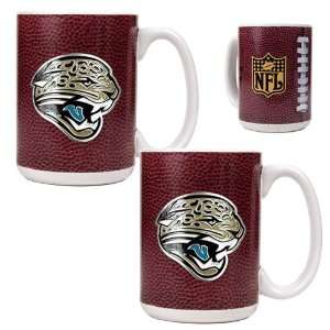  Jacksonville Jaguars NFL 2pc Gameball Ceramic Mug Set 