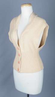 MOTH Anthropologie Sleeveless Cardigan Sweater Top M  
