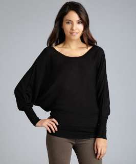 Cris black cashmere blend dolman sleeve sweater