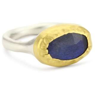 Nava Zahavi Serenity Labradorite, Silver and 24k Gold Ring   designer 