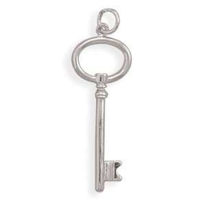  Sterling silver oval top key pendant Jewelry