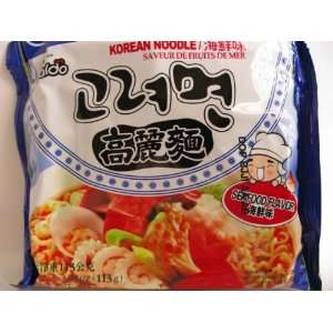 Paldo Korean Noodle, Seafood, 3.98 oz (20 packs)  Grocery 