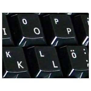   KEYBOARD STICKERS WITH WHITE LETTERS FOR COMPUTER LAPTOPS DESKTOP