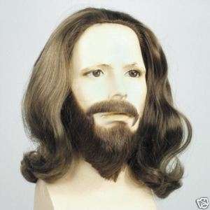 WIG BEARD SET JESUS delux Part HUMAN HAIR #1  