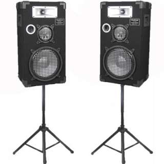 Pro Audio Band PA DJ Deluxe Speakers Stands Set New E1025SET1  