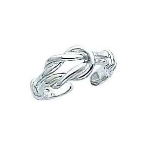  Sterling Silver Love Knot Toe Ring: Jewelry
